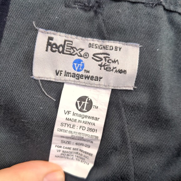 FedEx Stan Herman Men's Reflective Work Uniform Pants Blue Size 40Rx29 - Picture 11 of 11